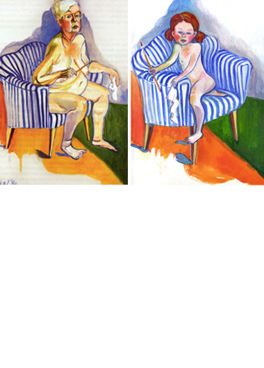 "Alice" Neel - Vorlage und Kinderbildnis