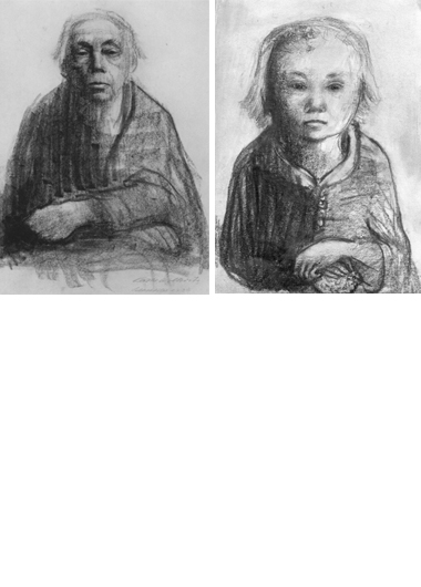 "Käthe" Kollwitz - Vorlage und Kinderbildnis