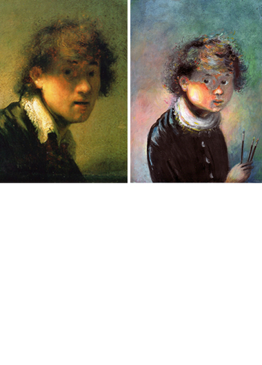 "Rembrandt" van Rijn - Vorlage und Kinderbildnis